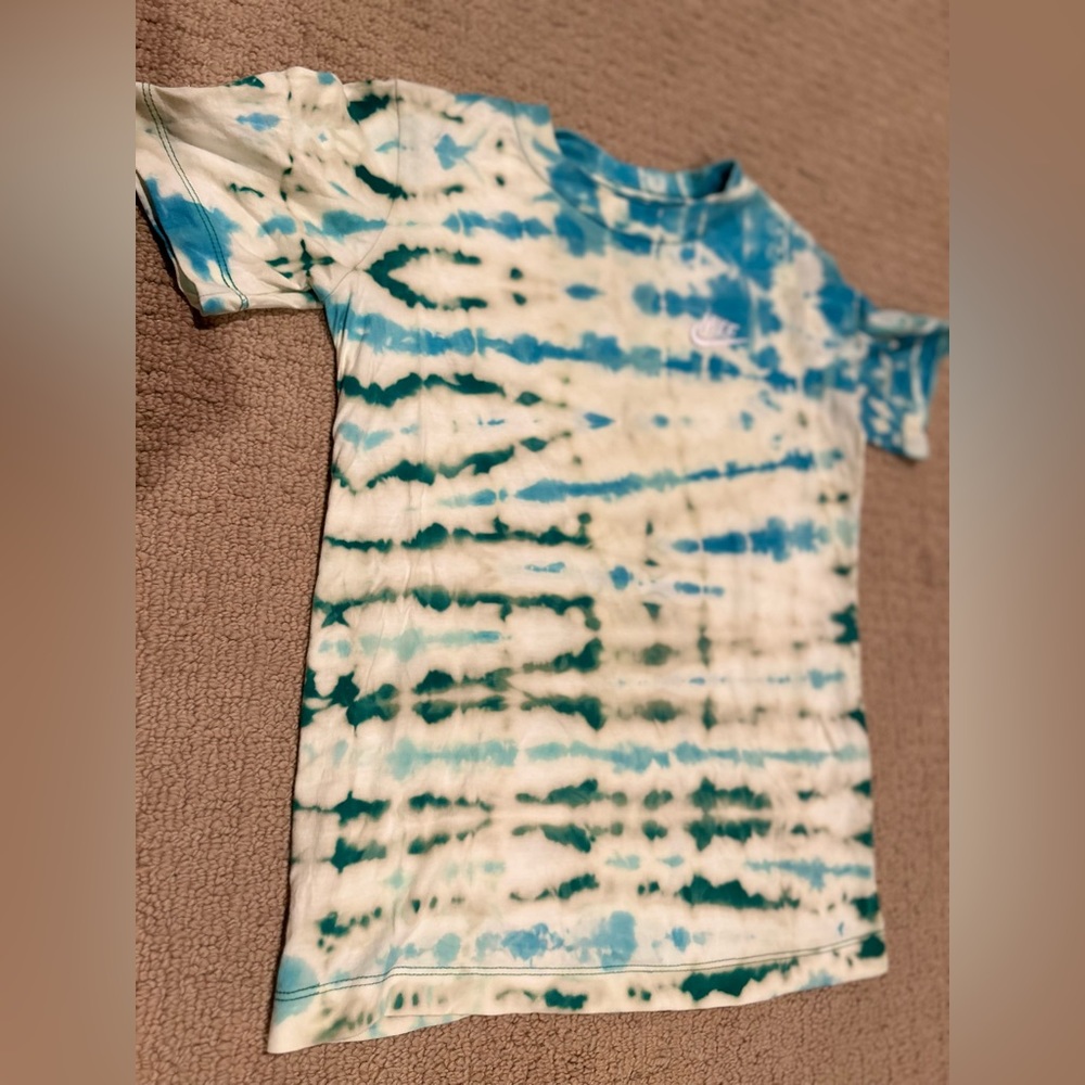 Kids Size Small Nike Futura T shirt Embroidered Custom Tue Dye Easter